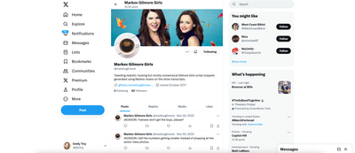 screenshot of Gilmore Girls Bot project